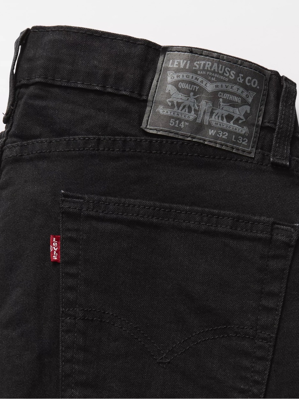 Mens Levi’s 514 Black Straight Leg 32/32